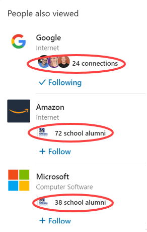 LinkedIn Company Page People Highlights Summary