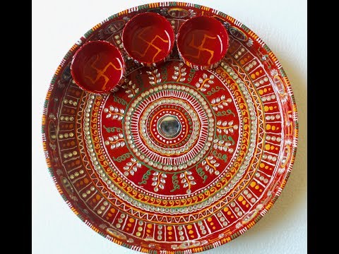 How to decorate Pooja Thali with ceramic
