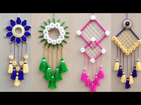 4 Woolen wall hanging ideas/Woolen wall hanging design/Woolen wall hanging toran/Woolen