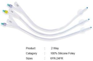 2 Way Silicone Foley Catheter, For Intramural Portion, Nephrology, Cardiology