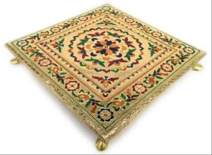 4x4 Inch Handicraft Wooden Oxidized Moti Bajot
