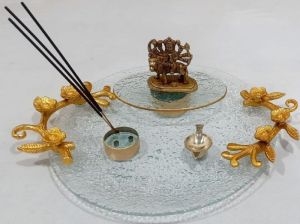 Plastic Aardhya Puja Thali, Size : 39x32x5 Cm