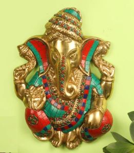 Brass Pagdi Ganesha Wall Hanging