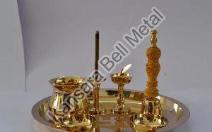 Polished Bronze Pooja Thali Set, Feature : Durable, Fine Finished, Hard Structure