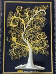 Handmade Zardozi Wall Hanging, Color : Black, Golden