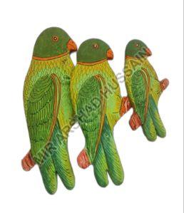 Green Fabric Parrot Wall Hangings, For Decoration, Size (Inches) : Multisizes
