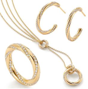Ladies  Golden Fancy Necklace Set