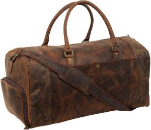 Leather Travel Duffle Bag