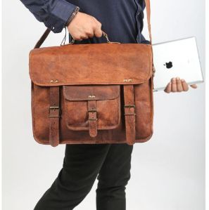 Leather Travel Messenger Bag