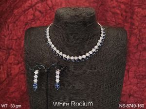 NS-8749-160 American Diamond Necklace Set