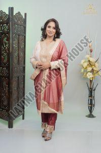 Partywear Kurta Pant Set With Dupatta, Gender : Female