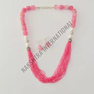 Pink Sapphire Unique Western Necklace Set, Gender : Female