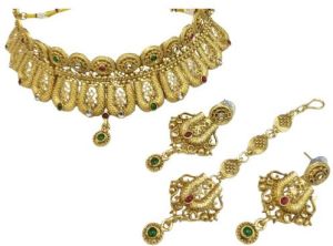 RFF203NKLC1STRGLD Brass Necklace Set