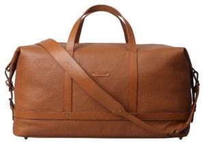 Plain Runway Leather Travel Bag, Color : Brown, Gender : Unisex